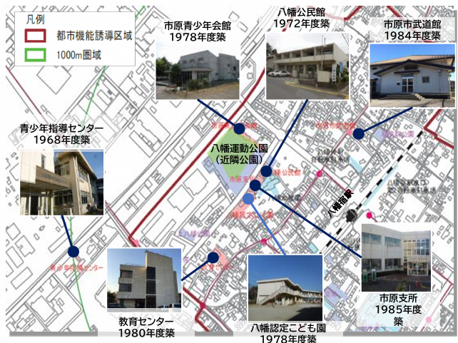 (仮称)八幡宿駅西口複合施設等PFI事業 施設配置図